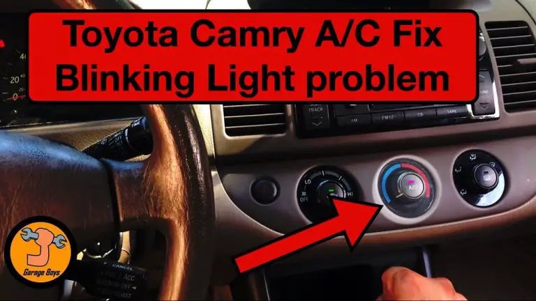 Toyota Ac Light Blinking