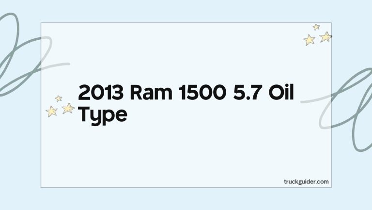 2013 Ram 1500 5.7 Oil Type