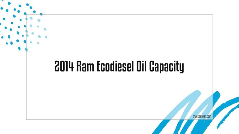 2014 Ram Ecodiesel Oil Capacity