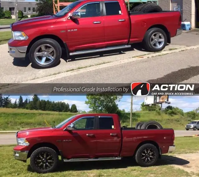 2014 Ram 1500 Leveling Kit before And After