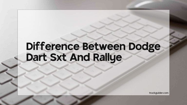 Difference Between Dodge Dart Sxt And Rallye