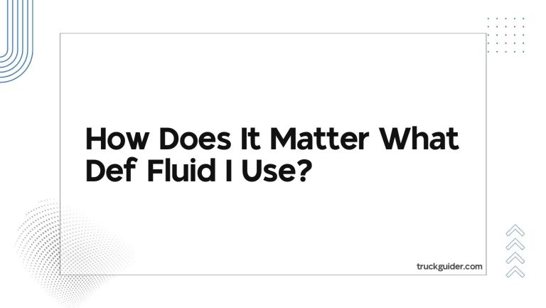 Does It Matter What Def Fluid I Use