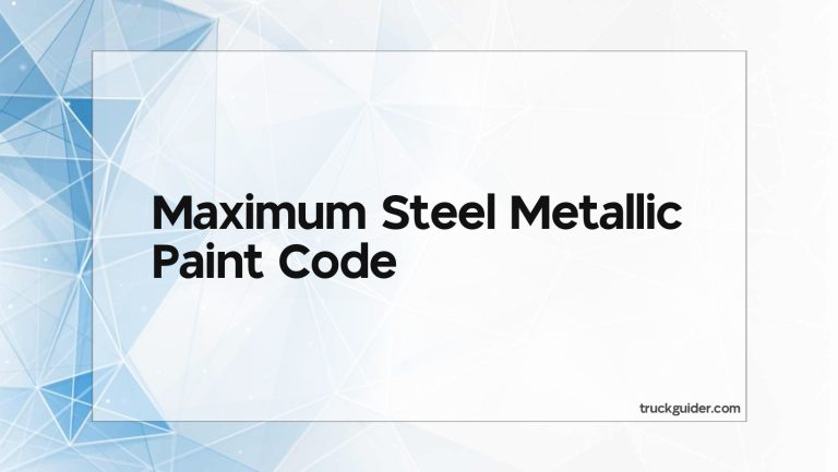 Maximum Steel Metallic Paint Code