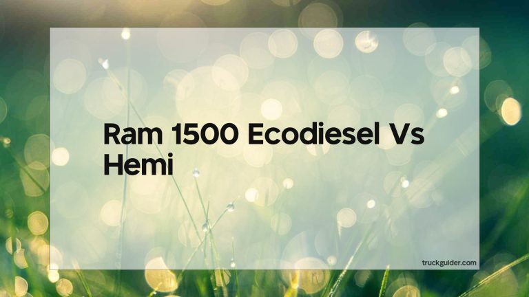Ram 1500 Ecodiesel Vs Hemi