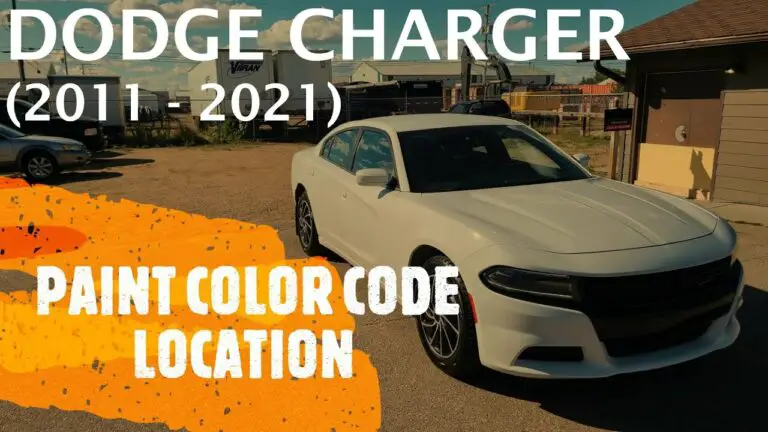 Dodge Charger Paint Code Location