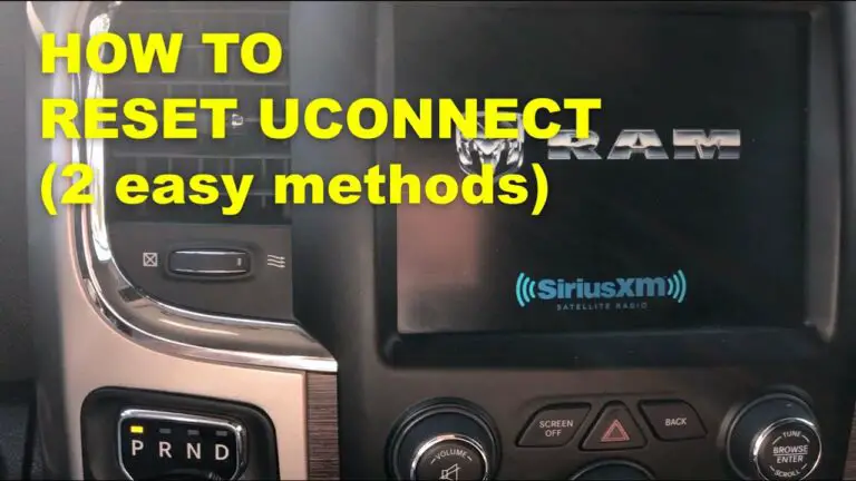 How to Reset Uconnect 12 Inch Screen
