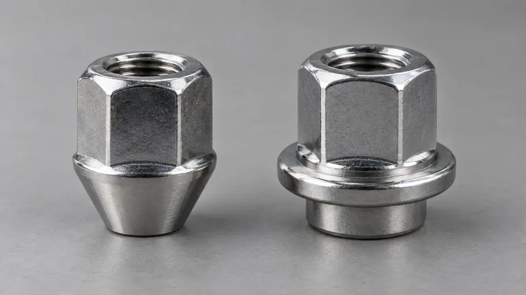 Flanged and cone lug nuts compared