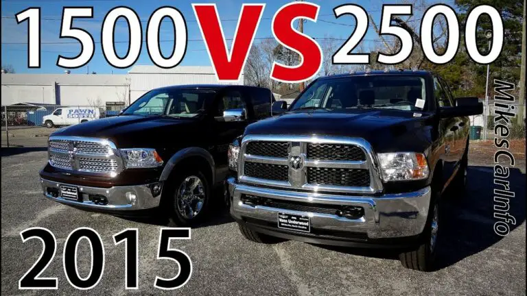 Difference between Ram 1500 And 2500