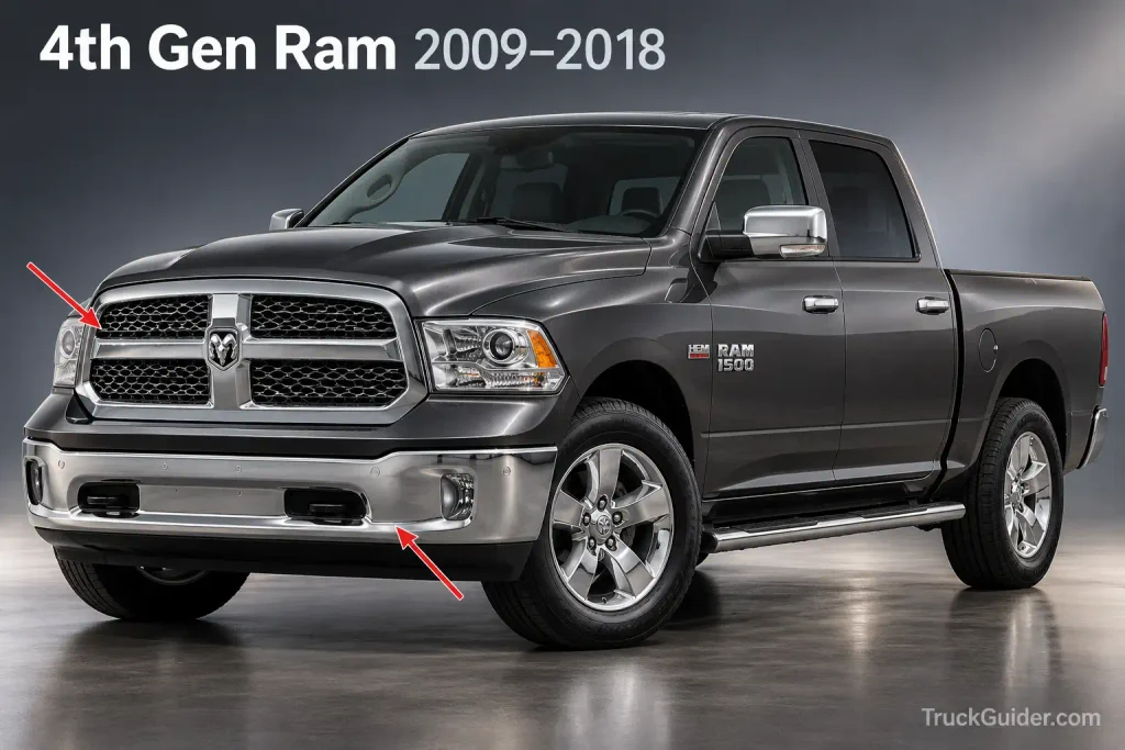 4th Gen Ram 1500 2009–2018 DS body style identification guide