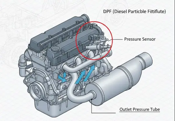DPF Pressure Sensor Location