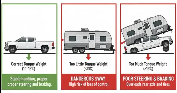 Diagram of Proper Trailer Tongue Weight