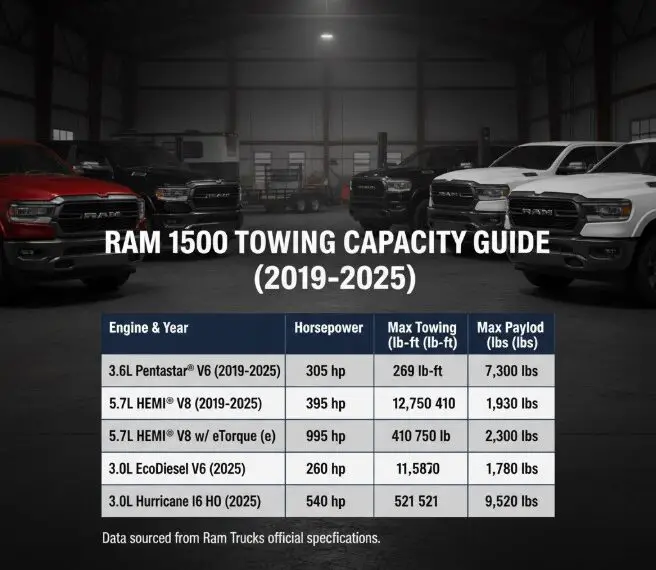 Ram 1500 Towing Capacity chart