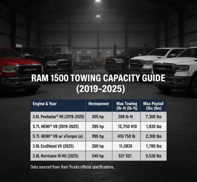 Ram 1500 Towing Capacity chart