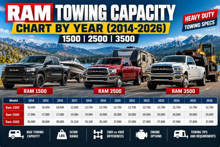 Ram Towing Capacity Chart by Year (2014-2026): 1500-3500