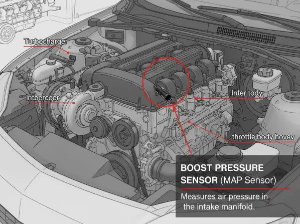 boost pressure sensor location
