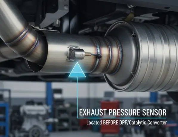 exhaust pressure sensor location
