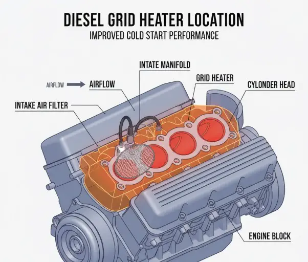 grid heater location