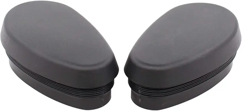 NewYall Black Pair Oval Running Board End Caps