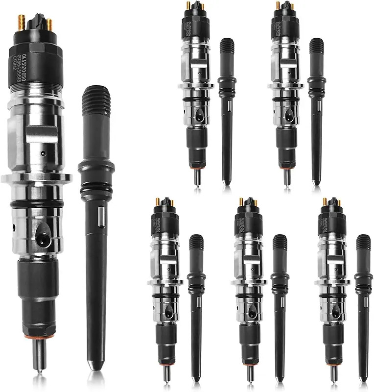 PANGOLIN 0445120050 0445120185 68027067AA Fuel Injector Common Rail Injector 6PCS for 07-12 Dodge RAM 2500/3500 Cummins 6.7L Pickup 4X4 Aftermarket Parts
