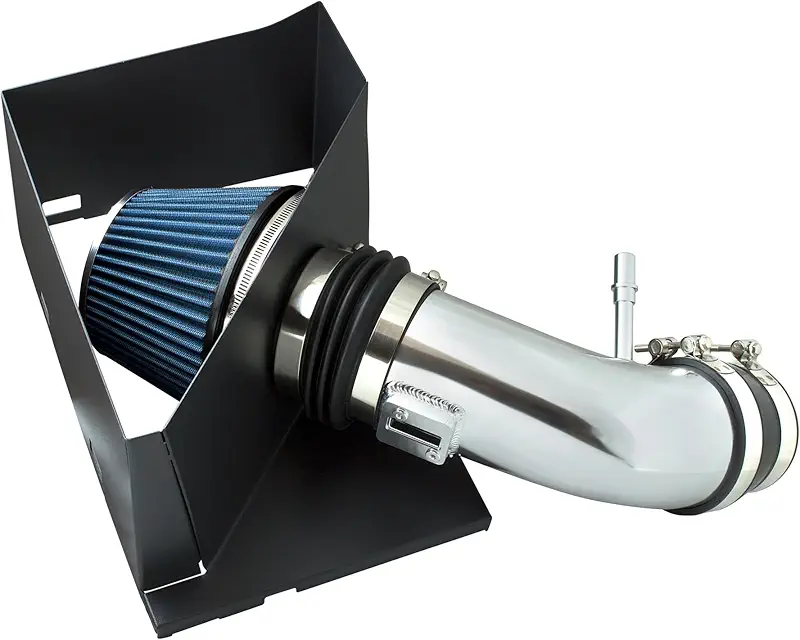 Cold Air Intake System with Heat Shield Kit + Filter Combo BLUE Compatible For 14-18 Ram 2500/3500 6.4L V8