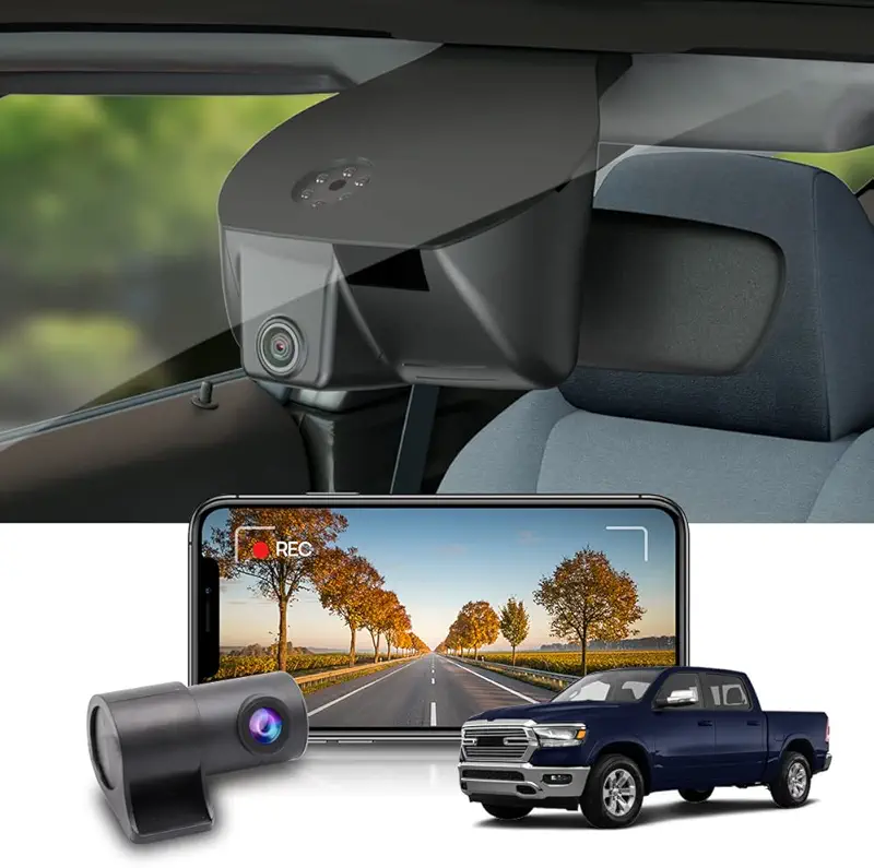 Fitcamx Front 4K+Rear 1080P Dash Cam for Ram 1500 Model A