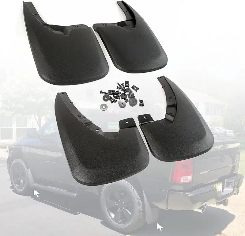 Wocch Mud Flaps for 2009-2023 Ram 1500 (without OEM Fender Flares)