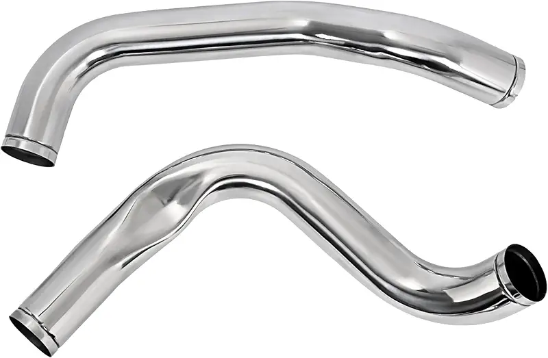 KUAFU 3" Intercooler Pipe Compatible with 1999.5-2003 Ford 7.3L Powerstroke Turbo Diesel Polished Silvery