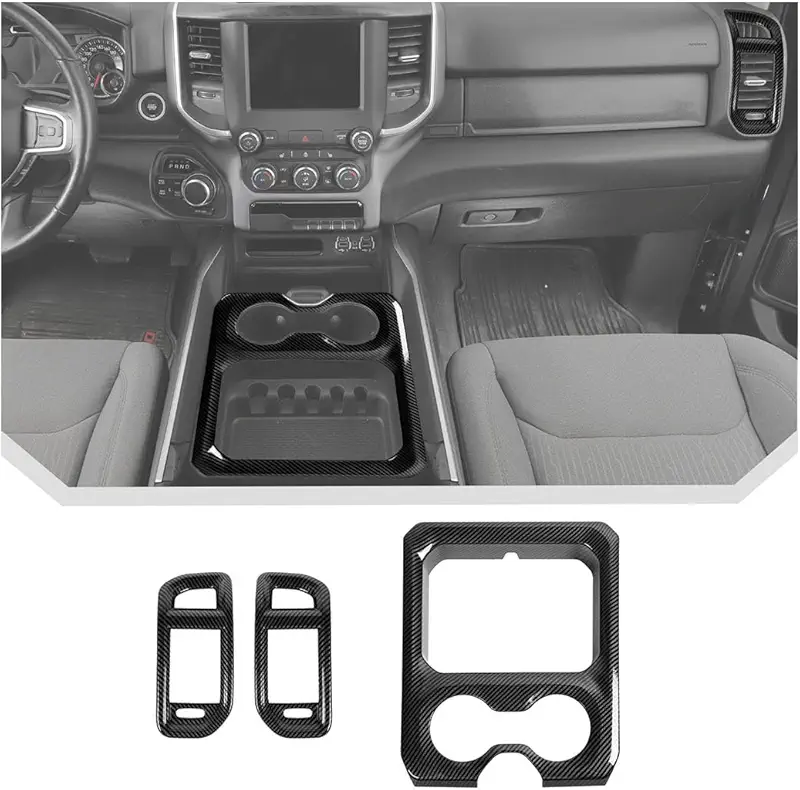 JeCar 3pcs Carbon Fiber Interior Trim Kit