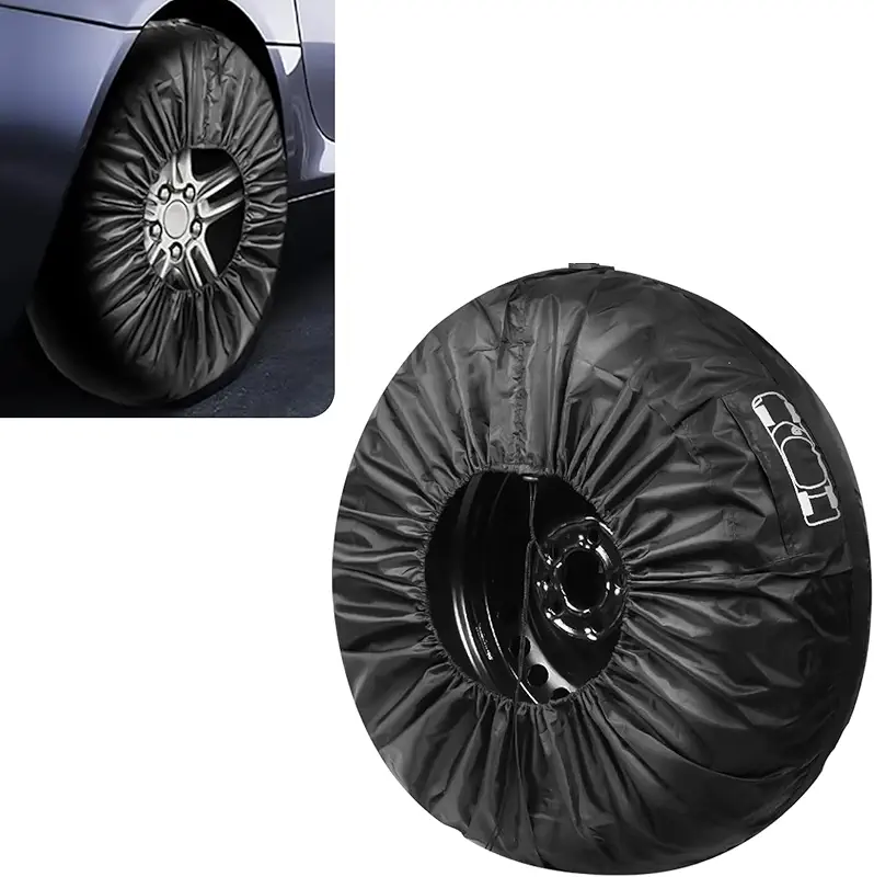Spare Tire Bag with Adjustable Elastic Strap Car Dustproof Tires Protector for All Seasons