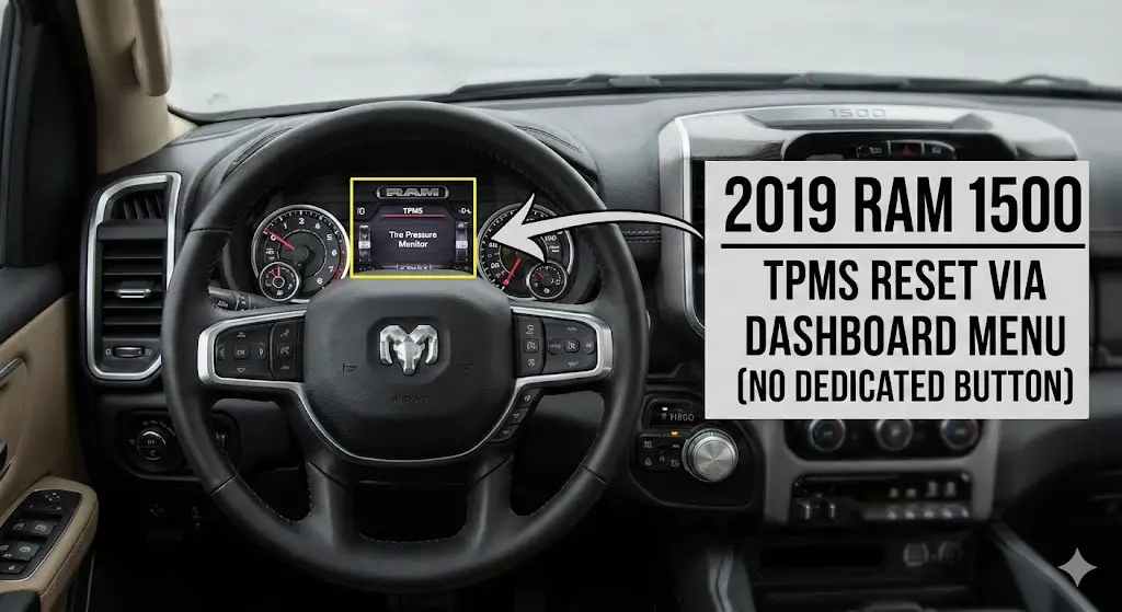 2019 ram 1500 tpms reset button location