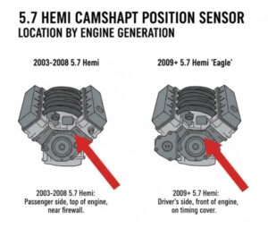 5.7 Hemi Camshaft Sensor Location, Symptoms & Fix (Guide)