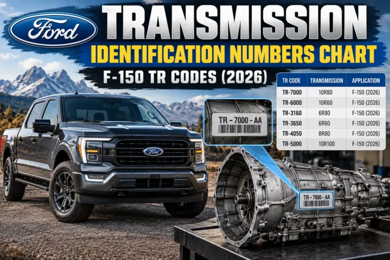 Ford Transmission Identification numbers Chart: F-150 TR Codes (2026)