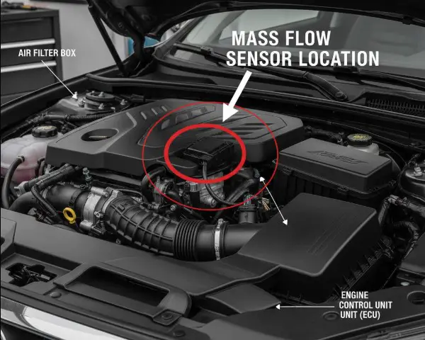 Mass Air Flow Sensor Located