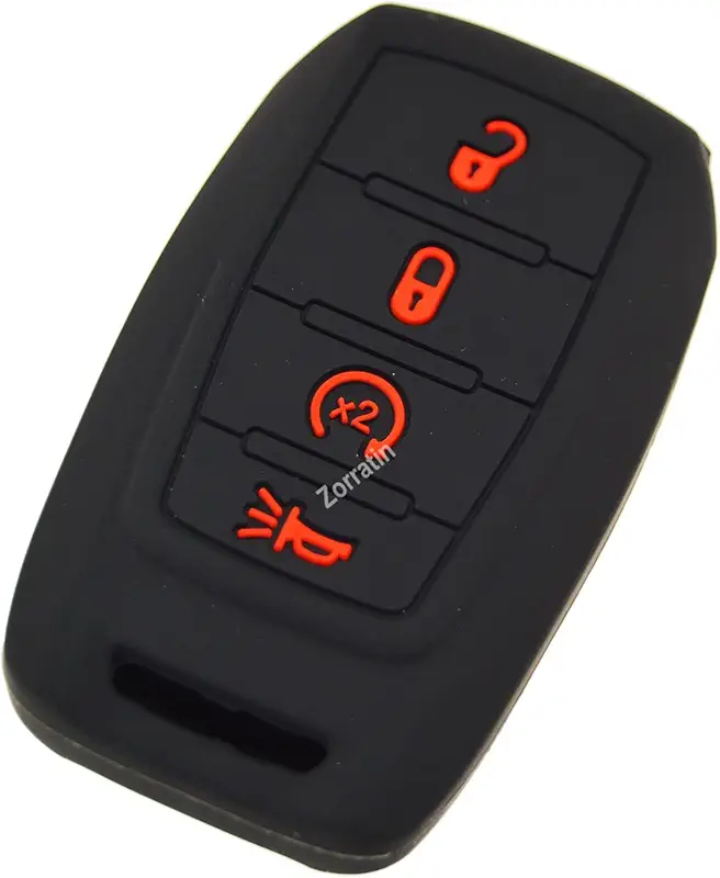 Zorratin Silicone Remote Key Fob Cover Case Protector for Ram 1500 2500 3500 2019 2020 2021 2022 2023 2024 2025 4 Buttons