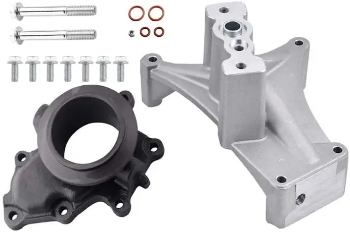 Update EBPV Compatible with 1999.5-2003 Ford 7.3L Powerstroke Diesel Turbo Pedestal + Bolts & Exhaust Housing