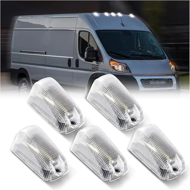 Cab Roof Top Marker Lights White Led Clearance Running Lamps for 2014-2023 Dodge Ram ProMaster
