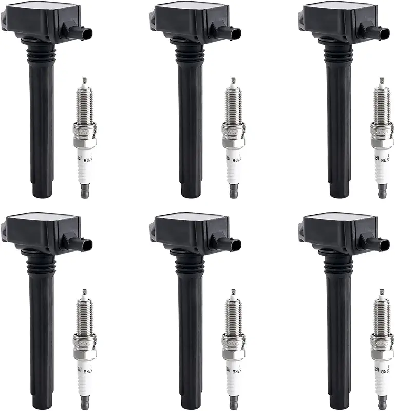 Muge Racing 6PCS UF648 Ignition Coil & 97390 Spark Plugs