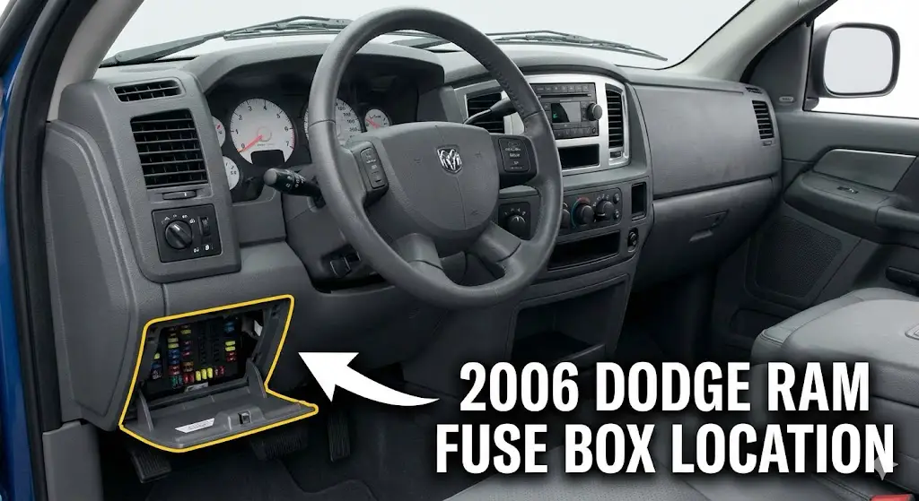 2006 dodge ram fuse box location