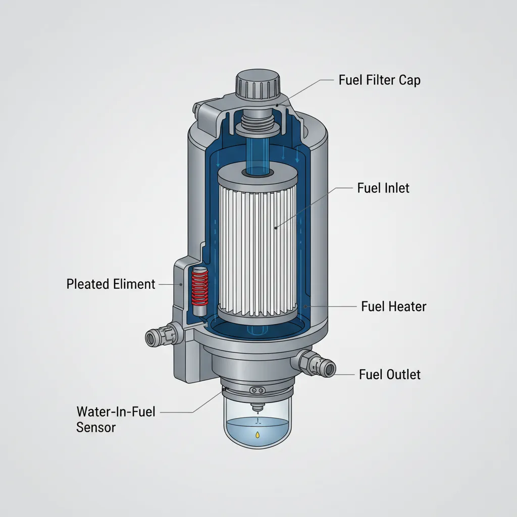 6.7 cummins fuel filter housing diagram