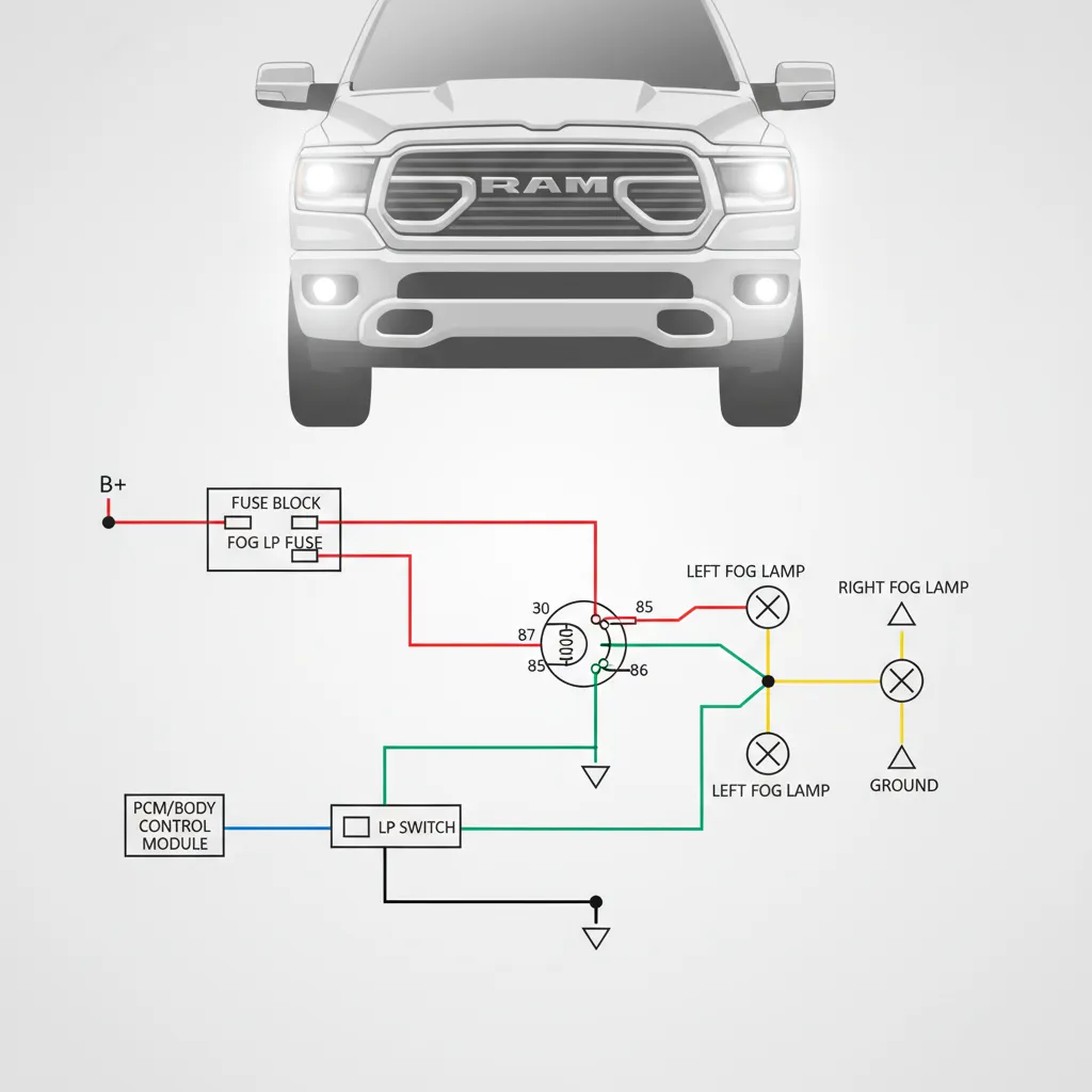 dodge ram fog light wiring diagram