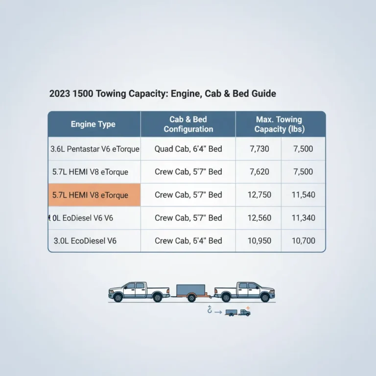 2023 Ram 1500 Towing Capacity Chart: Engine, Cab, And Configuration Guide