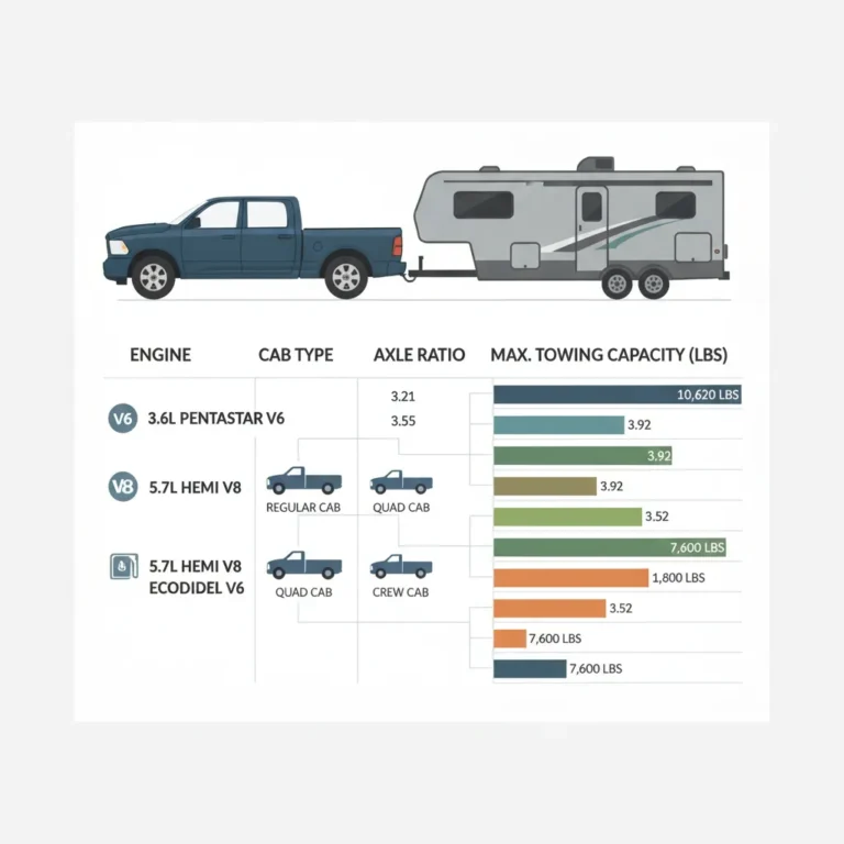 2016 Ram 1500 Towing Capacity Chart: Engine, Cab, And Axle Ratio Specifications