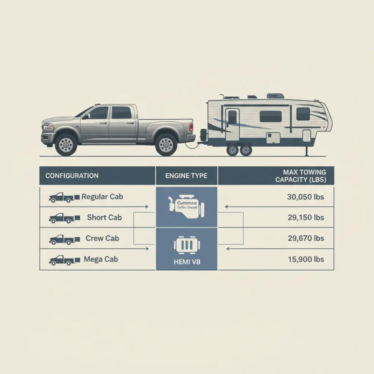 2018 Ram 3500 Towing Capacity Chart: Configuration And Engine Weight Ratings