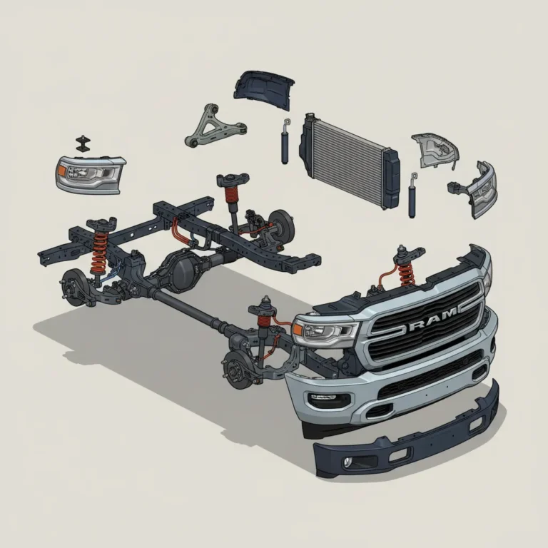 Dodge Ram 1500 Front End Diagram: Identifying Key Parts And Assembly Layout