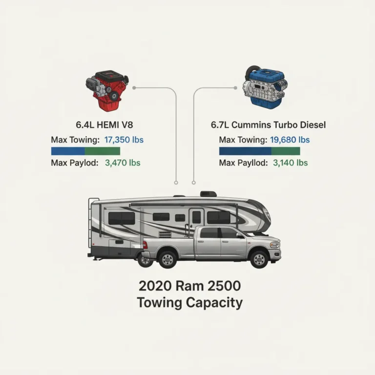 2020 Ram 2500 Towing Capacity Chart: Specifications For Hemi And Cummins Engines
