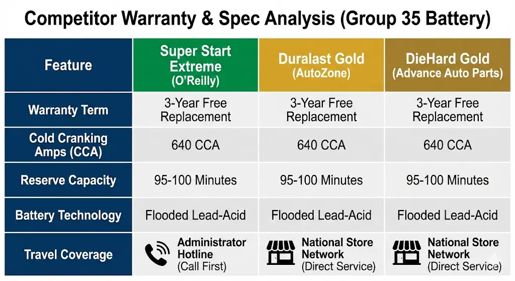Comparative Warranty Matrix