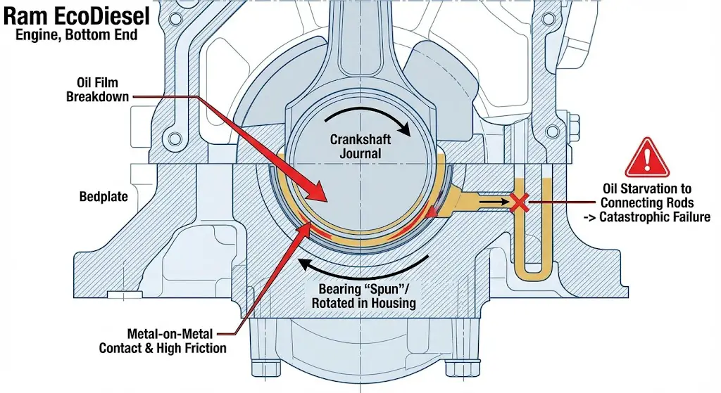 Diagram of Catastrophic Bottom-End Failure