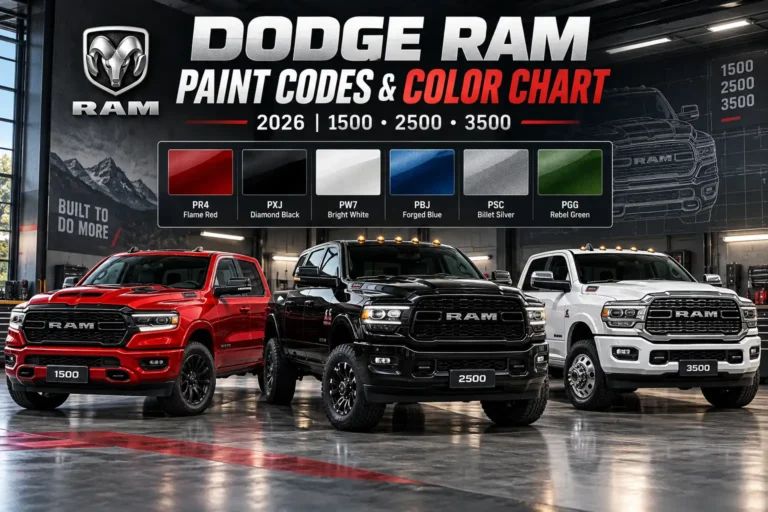 Dodge Ram Paint Codes & Color Chart in 2026 - 1500, 2500 & 3500