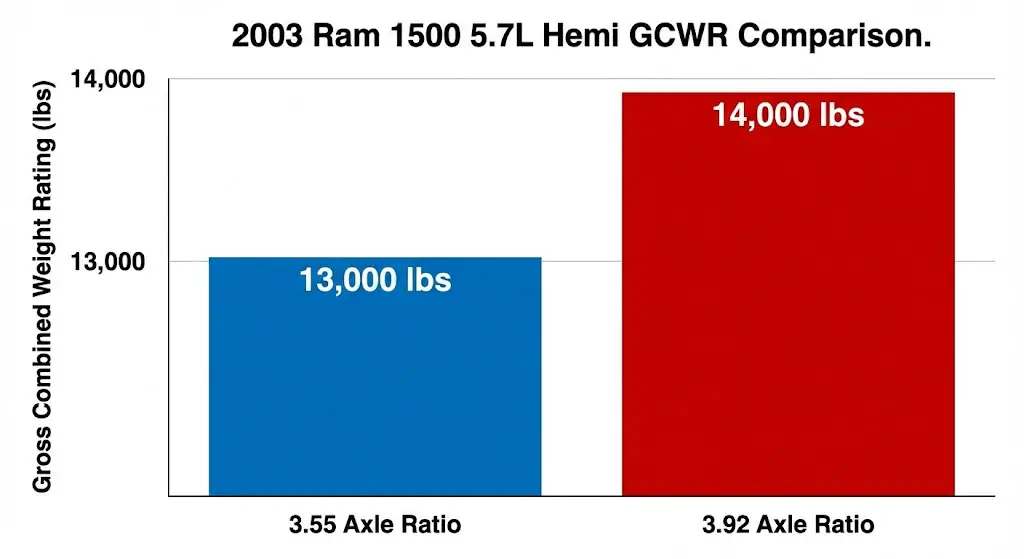 GCWR Comparison by Axle Ratio