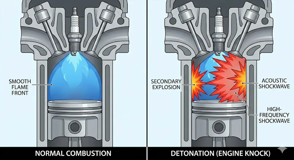 Normal Combustion vs. Detonation